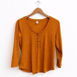 Old Navy Women's Rust Button-Up Blouse